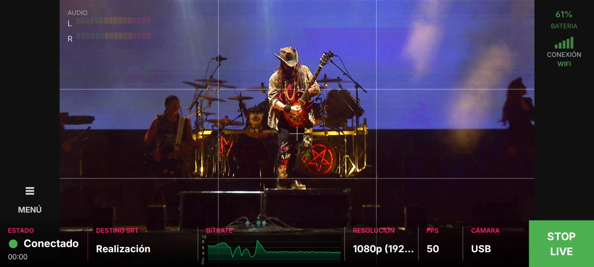 Streaming concierto 1080p 50fps